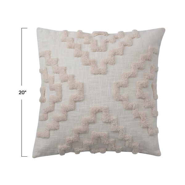 Cream Tufted 20 x 20-Inch Pillow, image 5