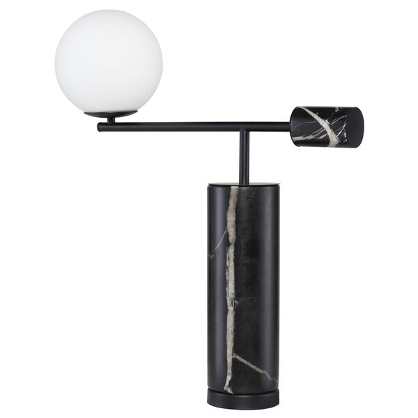 Justine White and Black Marble One-Light Table Lamp, image 5