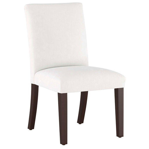 Velvet White 37-Inch Pleated Dining Chair, image 1