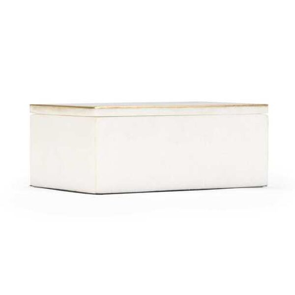 Genesis Natural White and Antique Gold Marble Box, image 6