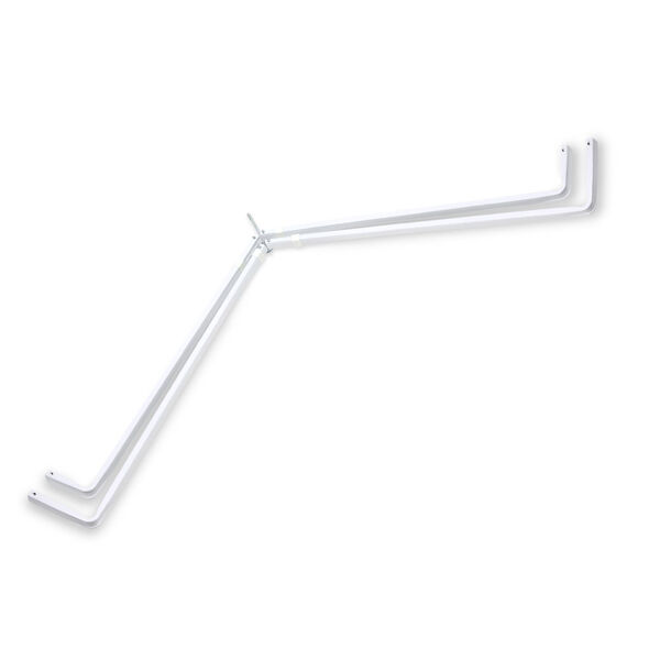 White 96-Inch Double Curtain Rod, image 1