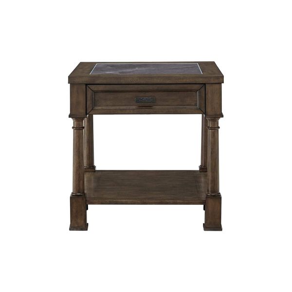 Riverdale Rd Gray Flannel Slate End Table, image 2