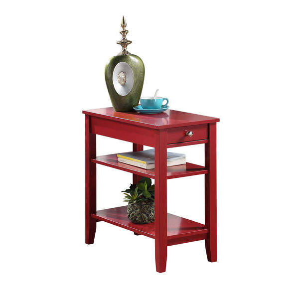 American Heritage Three Tier End Table With Drawer, image 2