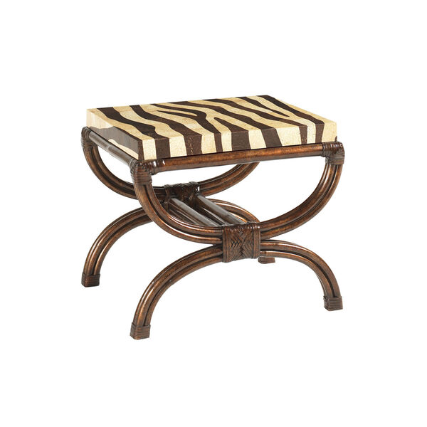 Royal Kahala Gold Striped Delight Accent Table, image 1