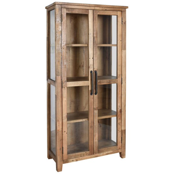 Emma Natural Pine Display Cabinet, image 1