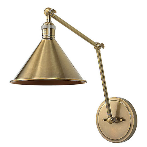 Exeter Antique Brass One-Light Adjustable Wall Sconce, image 1