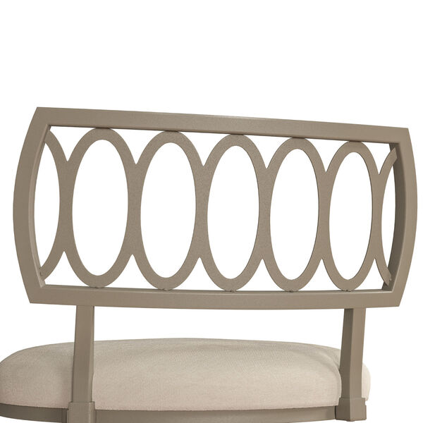 Canal Street Champagne Gold And Cream Geometric Circle Adjustable Stool With Nested Leg, image 7