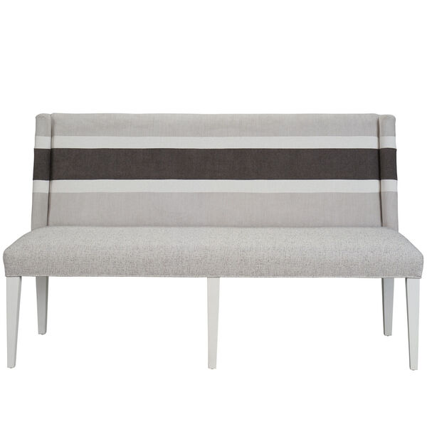 Peyton Gray and Black Striped Banquette, image 1