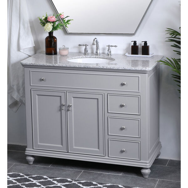 Otto Light Gray 42-Inch Vanity Sink Set, image 4