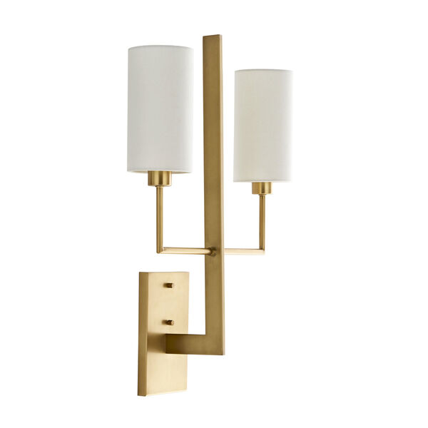Ray Antique Brass Two-Light Wall Sconce, image 3