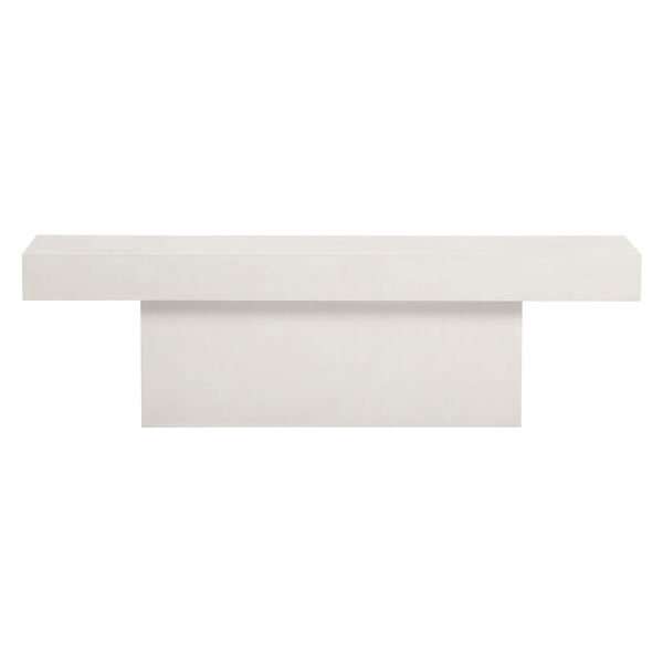 Perpetual Ivory White T-Bench Concrete Dining Bench, image 2