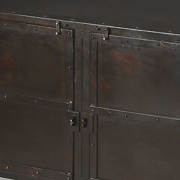 Owen Distressed Black Console Cabinet, image 3
