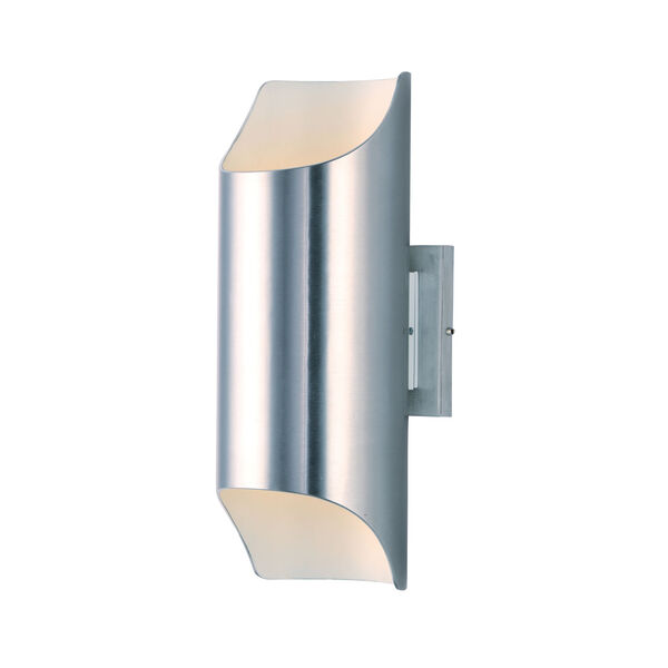 Lightray LED Brushed Aluminum Six-Inch Two-Light LED Outdoor Wall Mount, image 1
