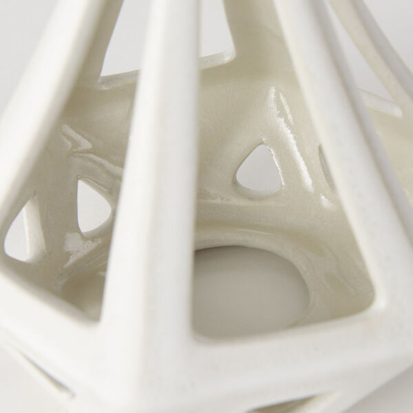 Hood White Geometric Ceramic Decorative Object, image 5