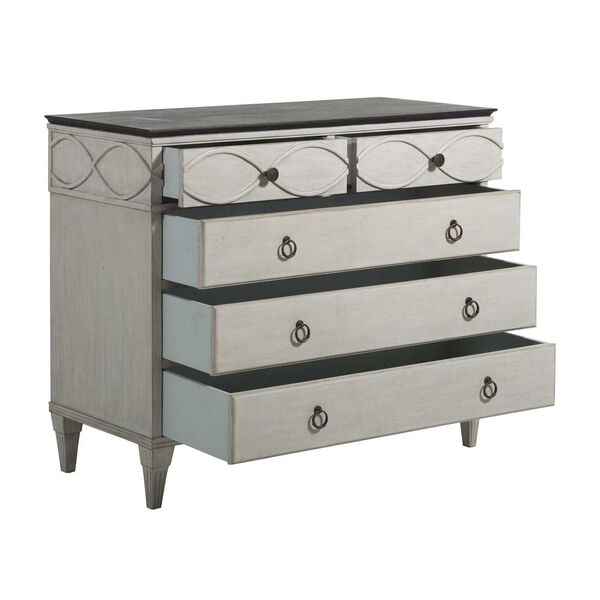 Caralina Sesame White and Antique Bronze 44-Inch Chest, image 3
