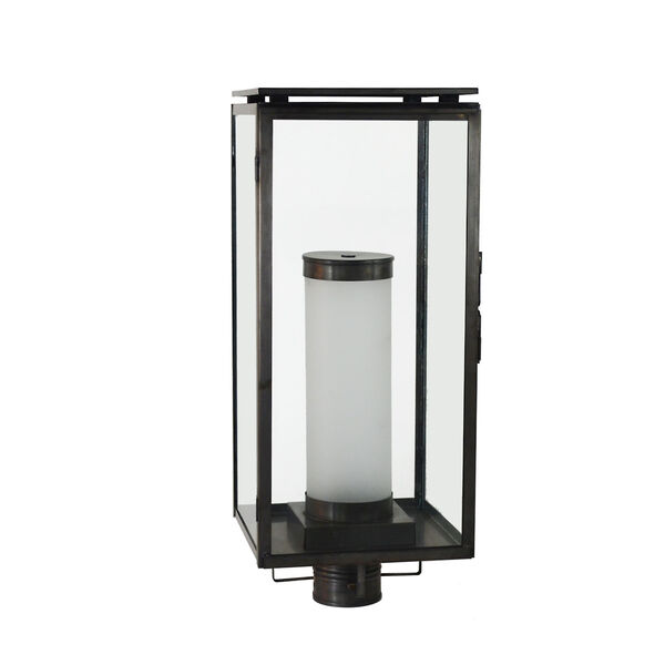 Downtown Verde Gris Four-Light Outdoor Post Mount with Clear Glass, image 1