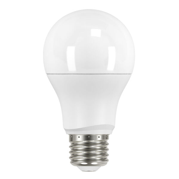 SATCO Frosted White LED A19 Medium 9.5 Watt Type A Bulb with 3000K 800 Lumens 80 CRI and 220 Degrees Beam, image 1
