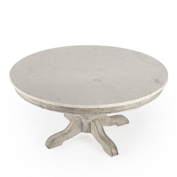 Danielle Rustic Gray Marble Coffee Table, image 1