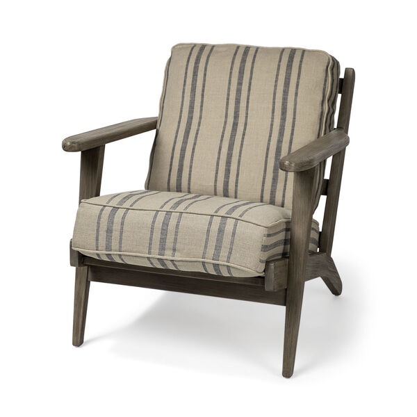 Olympus III Light Brown Striped Arm Chair, image 1