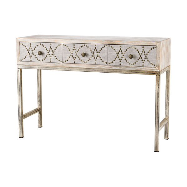Albiera Natural Linen Driftwood Grey Console, image 1