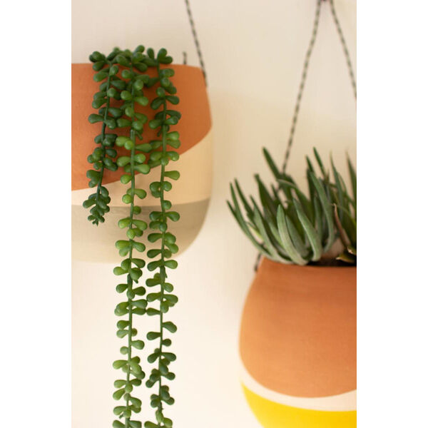 Clay Wall Pocket Planters with Wire Hangers, Set of Three, image 2