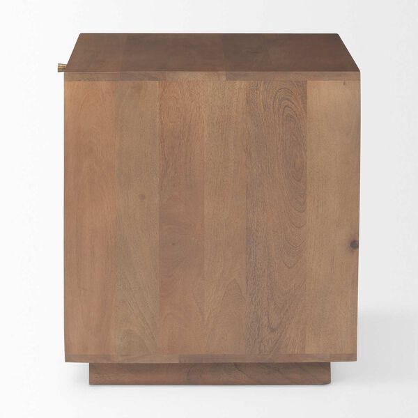 Grier Medium Brown Wood and Cane Accent Table, image 3