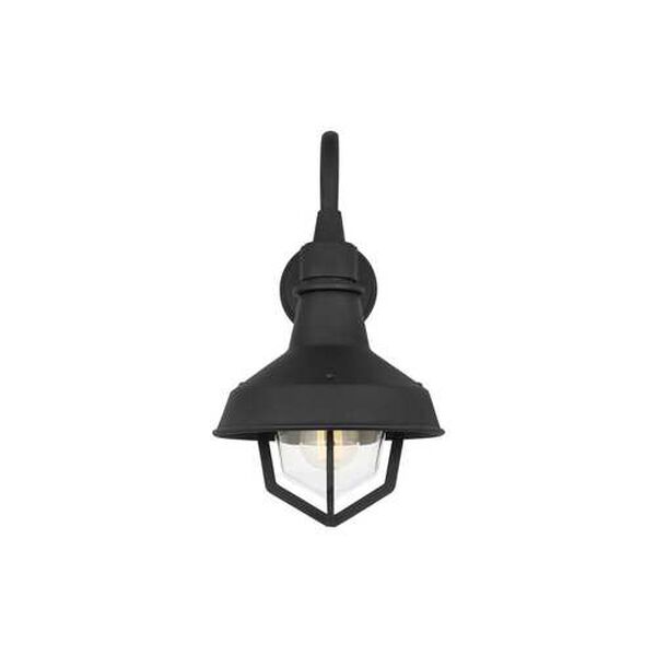 Hollis Textured Black 10-Inch One-Light Outdoor Wall Sconce, image 1