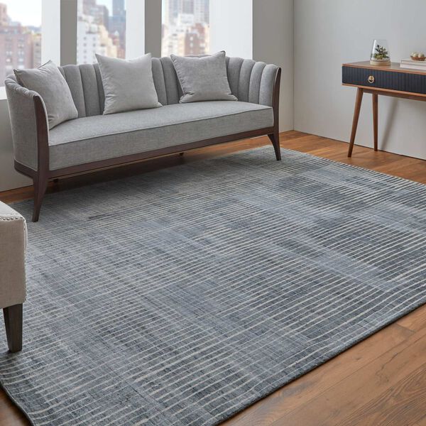 Eastfield Casual Blue Ivory Gray Area Rug, image 4