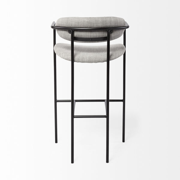 Parker Gray and Black Bar Height Stool - (Open Box), image 4