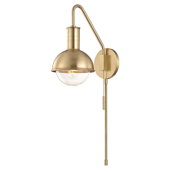 Riley Aged Brass 6-Inch One-Light Wall Sconce, image 1