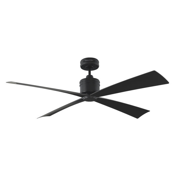 Launceton Midnight Black 56-Inch Indoor Outdoor Ceiling Fan, image 1