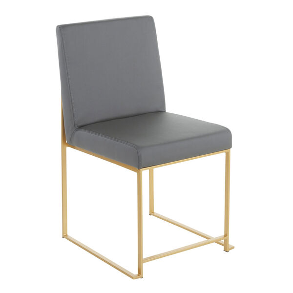 Fuji Gold and Grey High Back Dining Chair, Set of 2, image 2