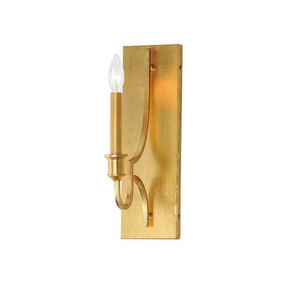 Normandy Gold Leaf One-Light Wall Sconce, image 1