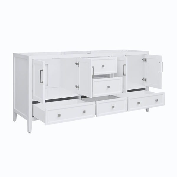 Everette White 72-Inch Double Vanity Cabinet, image 3