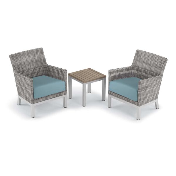 Argento and Travira Three-Piece Outdoor Club Chair and End Table Set, image 1