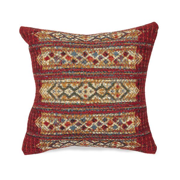 Marina Red Liora Manne Tribal Stripe Indoor-Outdoor Pillow, image 1