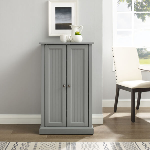 Seaside Distressed Gray Accent Cabinet, image 1