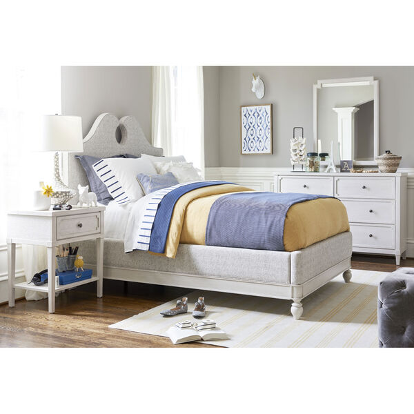 Serendipity Alabaster Upholstered Full Bed Complete, image 2