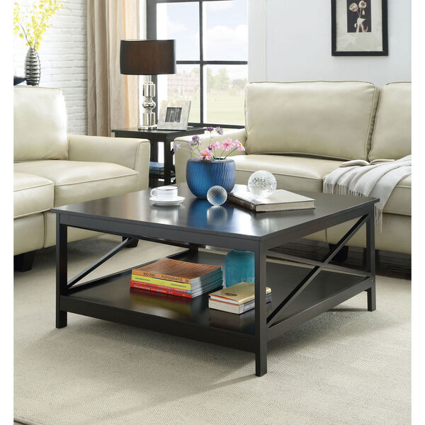 Selby Black 36-Inch Square Coffee Table, image 1