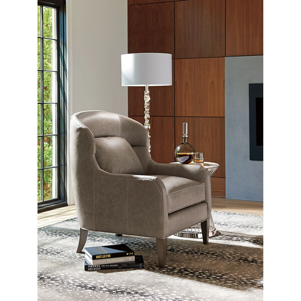 Ariana Gray Chaffery Leather Chair, image 3