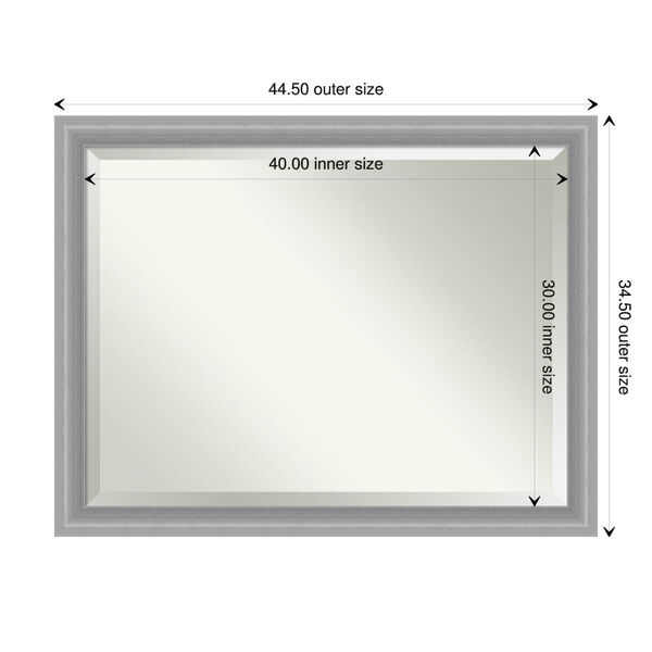 Peak Polished Nickel Silver Wall Mirror, image 3