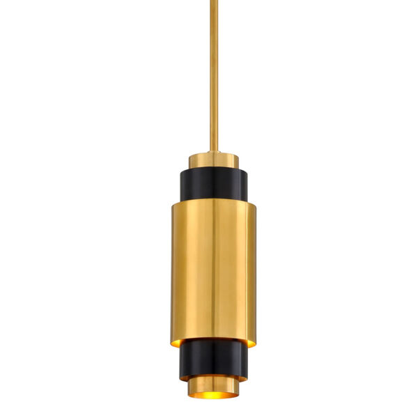 Sidcup Vintage Brass One-Light Mini Pendant, image 1