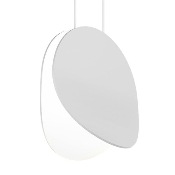 Malibu Discs Satin White 8-Inch LED Pendant, image 1