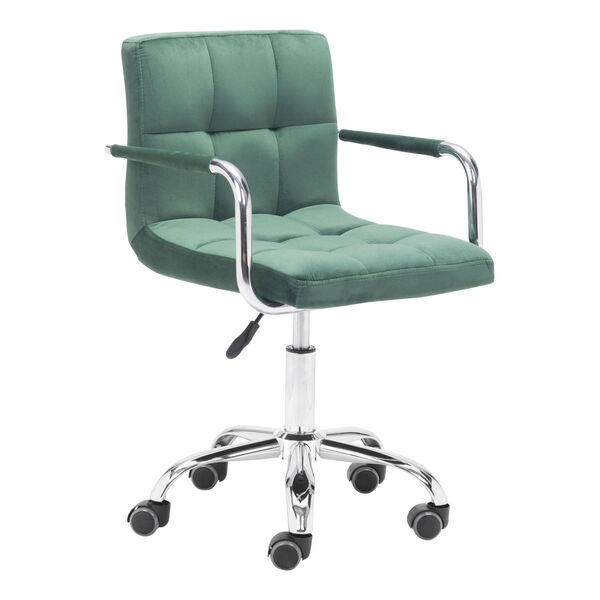 Kerry Green and Silver Office Chair, image 1
