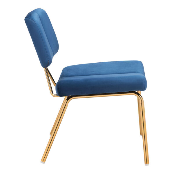 Nicole Blue and Gold Dining Chair, Set of Two, image 3