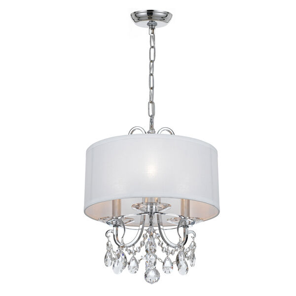 Othello Polished Chrome Three Light Fifteen Inch Mini-Chandelier with Clear Spectra Crystal, image 2