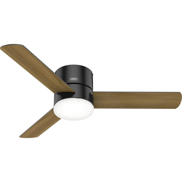 Minimus Matte Black 52-Inch Low Profile Ceiling Fan with LED Light Kit and Handheld Remote, image 4