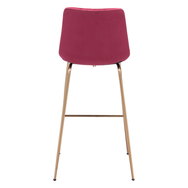 Tony Red and Gold Bar Stool, image 5