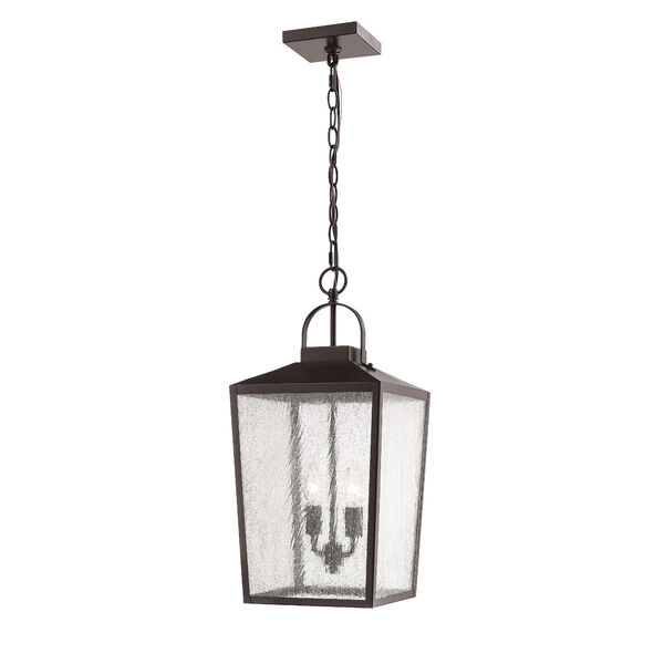 Devens Powder Coat Bronze Two-Light Outdoor Hanging Lantern, image 1