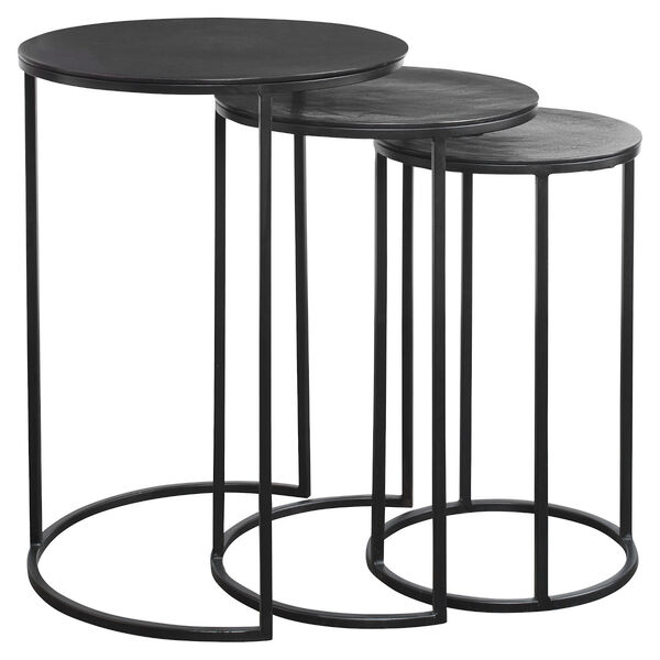 Afton Espresso Nesting Accent Tables, Set of 3, image 2